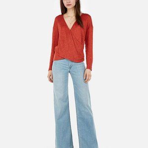 Express One Eleven Brushed Wrap Front Top XXS